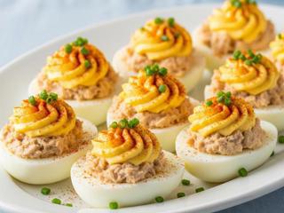 Яйца фаршированные тунцом