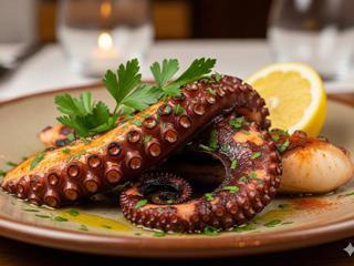 Осьминог гриль