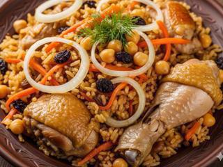 Плов из домашней курицы